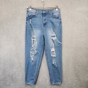 Elite Jeans Juniors Size 13/31 (Fits 32x24.5) Ripped Distressed High Rise Y2K